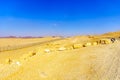 Desert landscape and the Israel - Egypt border