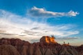 View of Desert Mesa and Golden Light Royalty Free Stock Photo