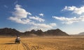 View of desert mountain landscape