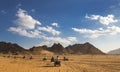 View of desert mountain landscape