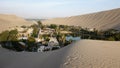 View of the desert oasis Huacachina near Ica in Peru Royalty Free Stock Photo