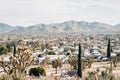 View of the desert town of Yucca Valley, California