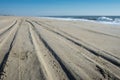 View of deserted beach at Delaware Seashore State Park amid COVID-19 closure Royalty Free Stock Photo