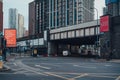 View of deserted South Lambeth Road near Vauxhall station in London Borough of Lambeth, UK