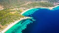 View of the Destenika beach in Greece, Halkidiki