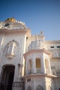 View of details of architecture inside Golden Temple - Harmandir Sahib in Amritsar, Punjab, India, Famous indian sikh landmark,