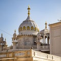 View of details of architecture inside Golden Temple - Harmandir Sahib in Amritsar, Punjab, India, Famous indian sikh landmark,