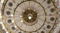 A partial view of the ceiling of a mosque