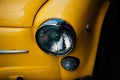 Fiat 500 front car close-up view. Royalty Free Stock Photo