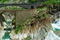 View of the Devil`s Bridge, Andermatt, Switzerland