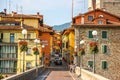 View of Devil`s Bridge over Natisone river Royalty Free Stock Photo