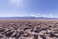View of Devil`s Golf Course - a large salt pan on the floor of Death Valley Royalty Free Stock Photo