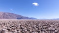 View of Devil`s Golf Course - a large salt pan on the floor of Death Valley. Royalty Free Stock Photo