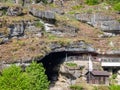 View of the Devils Cave Pottenstein in the Franconian Switzerland