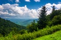 View from Devils Courthouse Overlook, on the Blue Ridge Parkway Royalty Free Stock Photo