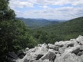 View from Devils Marbleyard, VA blue ridge parkway Royalty Free Stock Photo