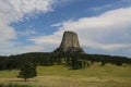 View of Devils Tower, Wyoming, United States Royalty Free Stock Photo