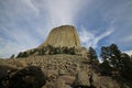 View of Devils Tower, Wyoming, United States Royalty Free Stock Photo