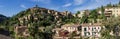 View of Deya town in Mallorca Island Spain Royalty Free Stock Photo