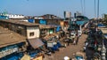 View of dharavi entrance the big slum in the city of bombay