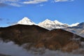 View of Dhaulagiri mountain from Muktinath, Nepal, Asia.