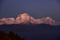 View of Dhaulagiri & Tukche peaks at dawn from summit of Poon Hill, Nepal