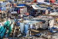 View of Dhobi Ghat is outdoor laundry in Mumbai. India Royalty Free Stock Photo