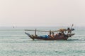 View of a dhow ship on an open sea in Kuwait....IMAGE Royalty Free Stock Photo