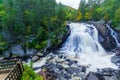 Diable Devil waterfall, in Mont Tremblant National Park Royalty Free Stock Photo
