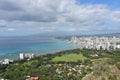 View from the Diamond Head Crater. Royalty Free Stock Photo
