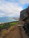 View from Diamond Head in Honolulu Hawaii Royalty Free Stock Photo