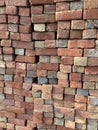 The view of the different coloured bricks Royalty Free Stock Photo