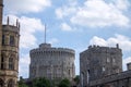 View of different towers of winsor castle with great blue sky