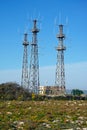 Dingli Aviation Radar Station Pylons, Malta.