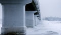 View of the dirty automobile bridge