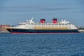 View of the Disney Magic cruise ship on a rare visit to the UK Royalty Free Stock Photo