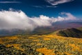 View of distant ridges of the White Mountains from the summit of Royalty Free Stock Photo