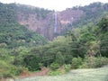 View of the Diyaluma Falls waterfall in Sri Lanka