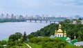 View of the Dnieper from Kiev Pechersk Lavra, Ukraine Royalty Free Stock Photo