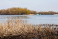 View of the Dnieper river in Kiev, Ukraine, at the end of winter Royalty Free Stock Photo