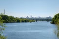 View of Dnipro river in Kyiv, Ukraine