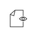 View document file line icon