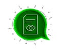 View Document line icon. Open File sign. Vector