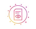 View Document line icon. Open File sign. Vector