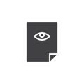 View Document vector icon