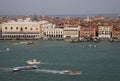 View of Doge's Palace and Grand Canal from belltower of Church of San Giorgio Maggiore, Venice, Italy