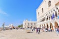 View of Doge`s Palace, Historical Landmark in St. Mark`s Square