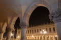 View through Doges Palace passage way at National Marciana Library Biblioteca Nazionale Marciana Venice Italy