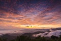 View of Doi Kard Pee at dawn with a twilight sky in Chiang Rai, Thailand. Royalty Free Stock Photo