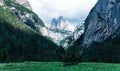 View of Dolomites mountains in Italy.